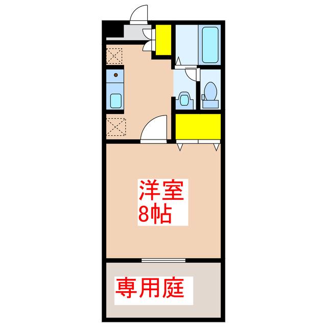 セジュールやすらぎ(1K/1階)の間取り写真