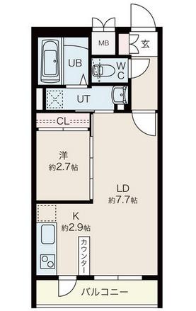 PREMIERE(1LDK/2階)の間取り写真