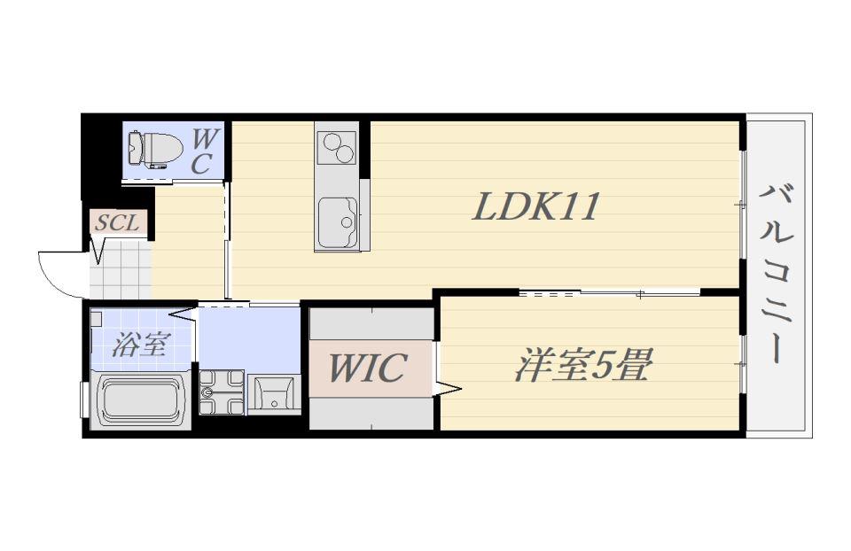 あおいコート(1LDK/2階)の間取り写真