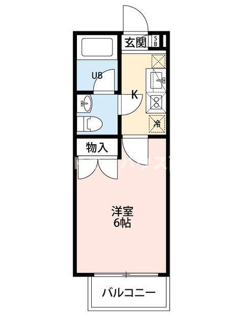 シエル西船(1K/2階)の間取り写真
