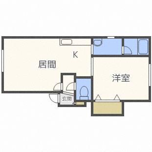 レストプレイス34(1LDK/2階)の間取り写真