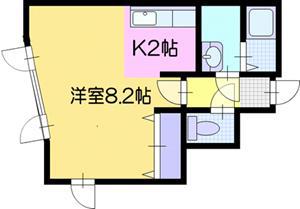 コーポ27(1K/2階)の間取り写真
