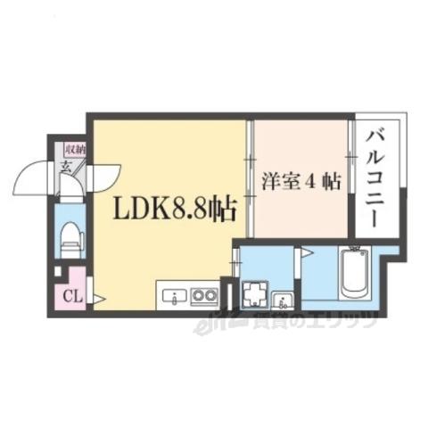 LIX大和田駅前(1LDK/3階)の間取り写真