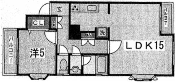 ピア目白(1LDK/2階)の間取り写真