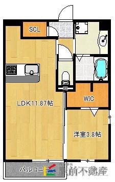 ペリートチャチャ(1LDK/2階)の間取り写真