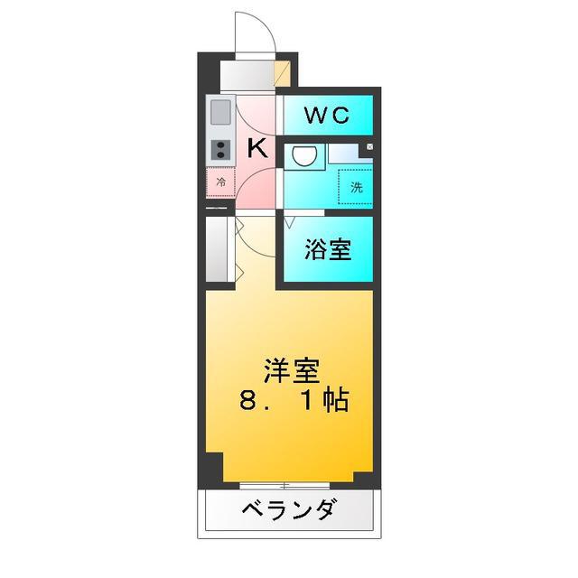 プライマル武蔵関(1K/4階)の間取り写真