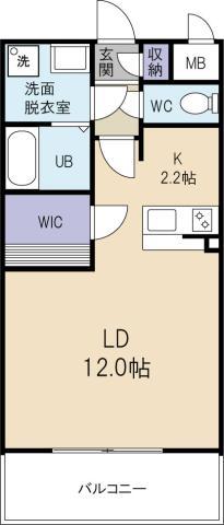 JR高徳線 吉成駅 徒歩28分 4階建 築11年(1K/1階)の間取り写真