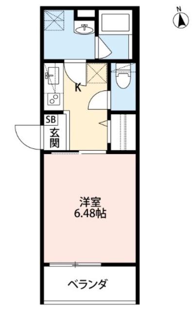CRASTINE七道(1K/2階)の間取り写真