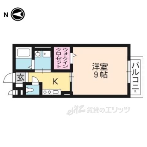 アルブルヴィラージュ(1K/1階)の間取り写真