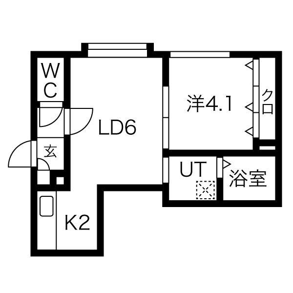 アールズグランデ(1LDK/2階)の間取り写真