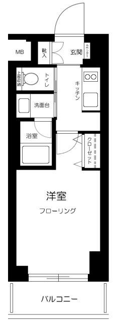 コンシェリア後楽園(1K/3階)の間取り写真