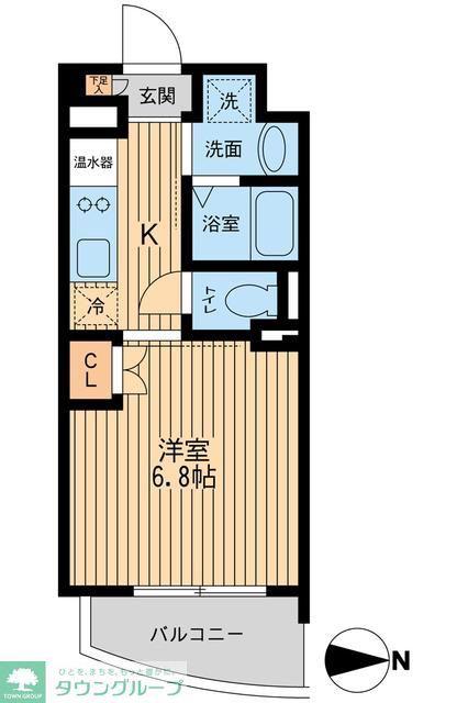 プライムアーバン西大島(1K/6階)の間取り写真