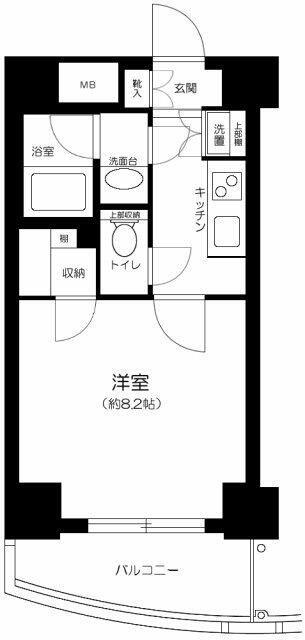 コンシェリア駒込(1K/4階)の間取り写真