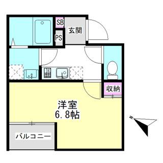 LIACE VALE 戸越 2階(1K/2階)の間取り写真