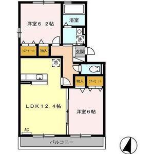 VILLA COMFORT(2LDK/3階)の間取り写真