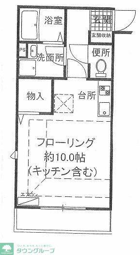 コートボヌールI(ワンルーム/2階)の間取り写真