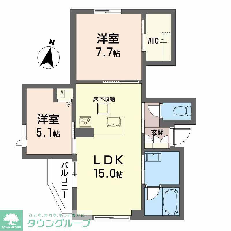 シャーメゾン セレーノ ベフ(2LDK/1階)の間取り写真