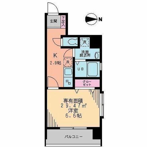クレアーレ(1K/5階)の間取り写真