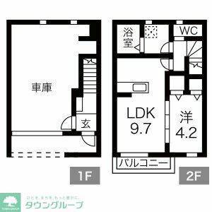 VERTEX市原(1LDK/1階)の間取り写真