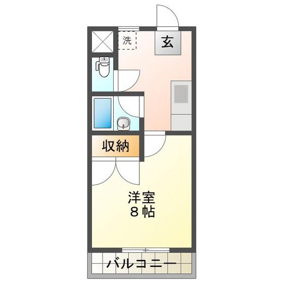 エグゼ4(1DK/3階)の間取り写真