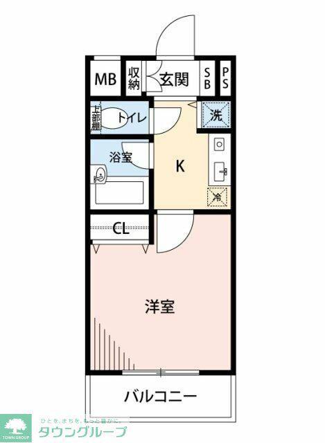 メインステージ神田佐久間町(1K/10階)の間取り写真