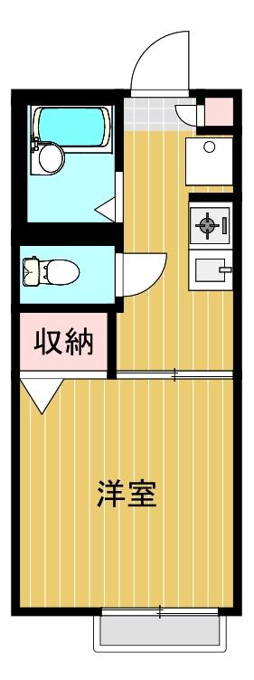 マンハイム(1K/1階)の間取り写真