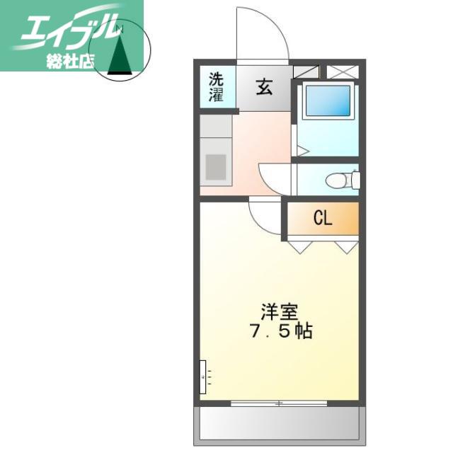 プチメゾン雅(1K/1階)の間取り写真