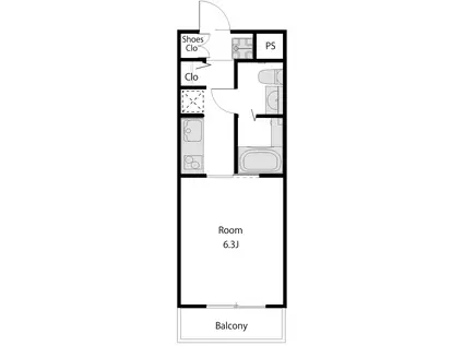 アプローズ下北沢(1K/2階)の間取り写真