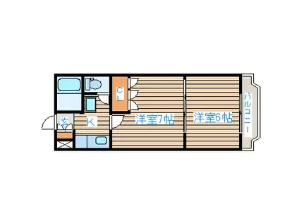 マ・メゾン(2K/2階)の間取り写真