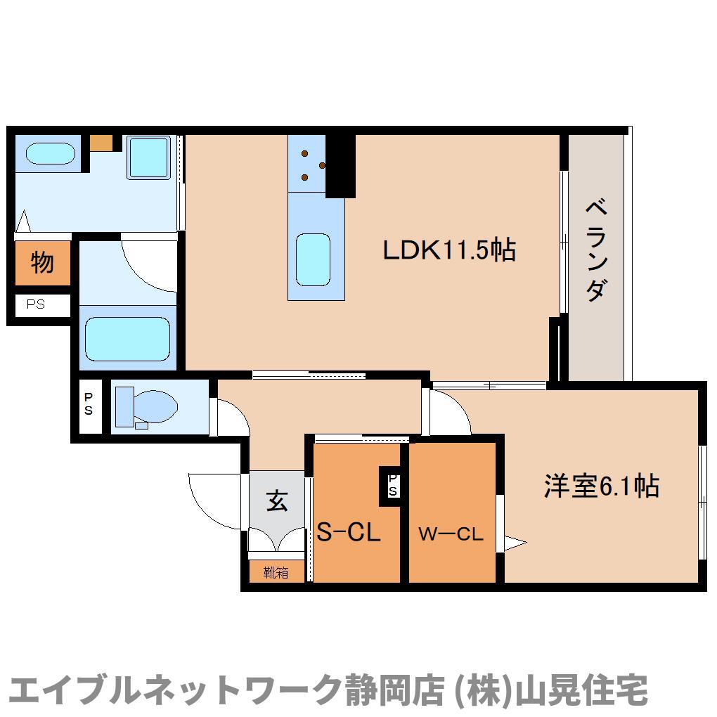SICGREENSCENT安東(1LDK/3階)の間取り写真