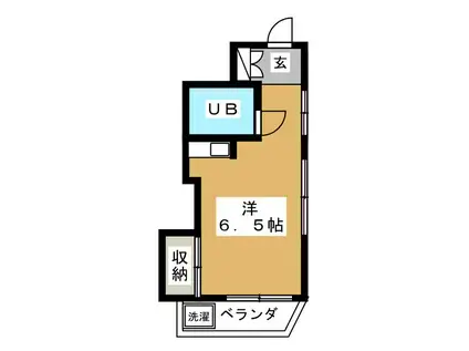 〇 ハイツニッシンII(ワンルーム/3階)の間取り写真