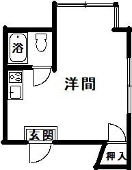 スターブライトマンション(ワンルーム/1階)の間取り写真