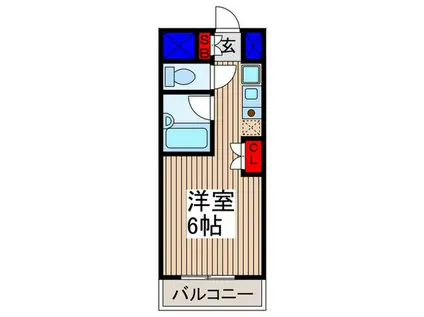 アルプ所沢(ワンルーム/11階)の間取り写真