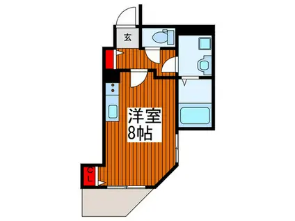ヒルトップ III(ワンルーム/1階)の間取り写真