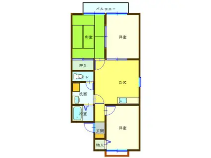 サンオーティス(3DK/2階)の間取り写真