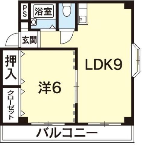 ROCK VALLEY 庄町(1LDK/1階)の間取り写真