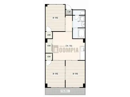 GKT759(3DK/3階)の間取り写真