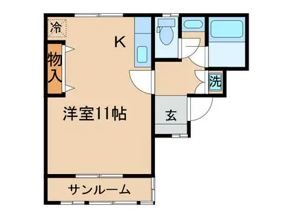 プルミエール(ワンルーム/4階)の間取り写真