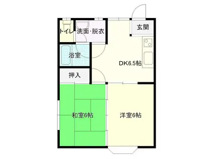 アメニティみち(2DK/1階)の間取り写真