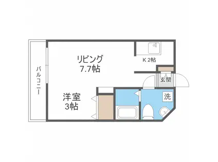 グランメール弘道館第2(1LDK/4階)の間取り写真