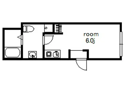シエルコート堀切(ワンルーム/1階)の間取り写真
