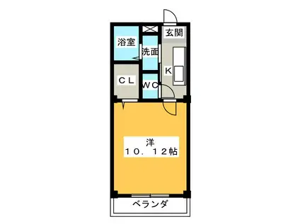 アイユー(1K/3階)の間取り写真