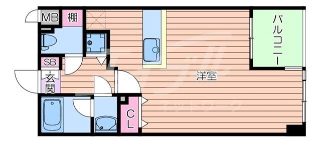 クレアール(1K/3階)の間取り写真