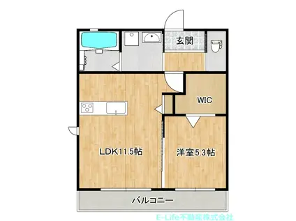 SHELL LEBEN八反田(1LDK/2階)の間取り写真