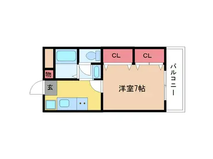 サンフラッツ新大阪別館(1K/3階)の間取り写真