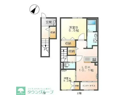 キャメロット八王子(2LDK/2階)の間取り写真