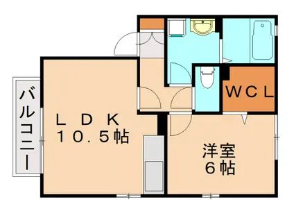 エデンナ(1LDK/1階)の間取り写真