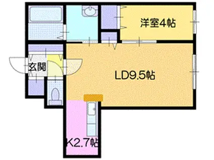 ザ・リッツカールトン(1LDK/1階)の間取り写真