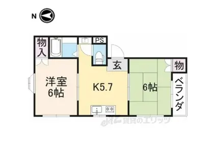 メゾンティグレ(2K/3階)の間取り写真