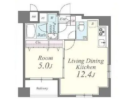 ジェイファーストチヨダ(1LDK/6階)の間取り写真